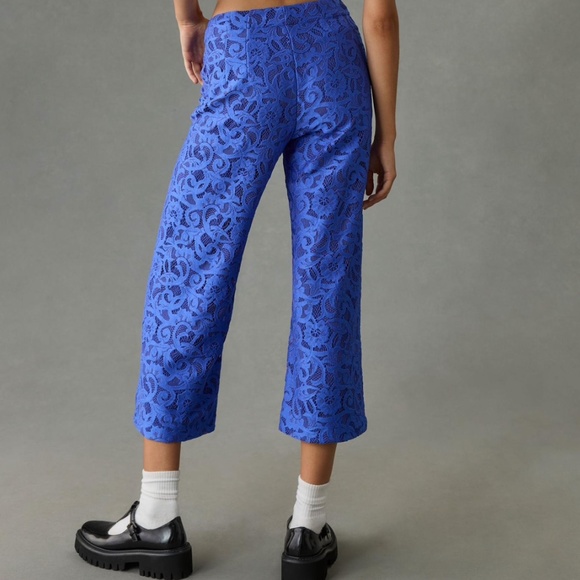 Brand New THE COLETTE LACE CROPPED WIDE-LEG PANTS BY MAEVE - Picture 6 of 11